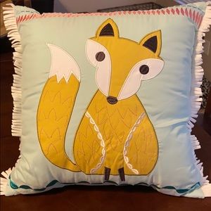 NWOT Cute Fox Throw Pillow